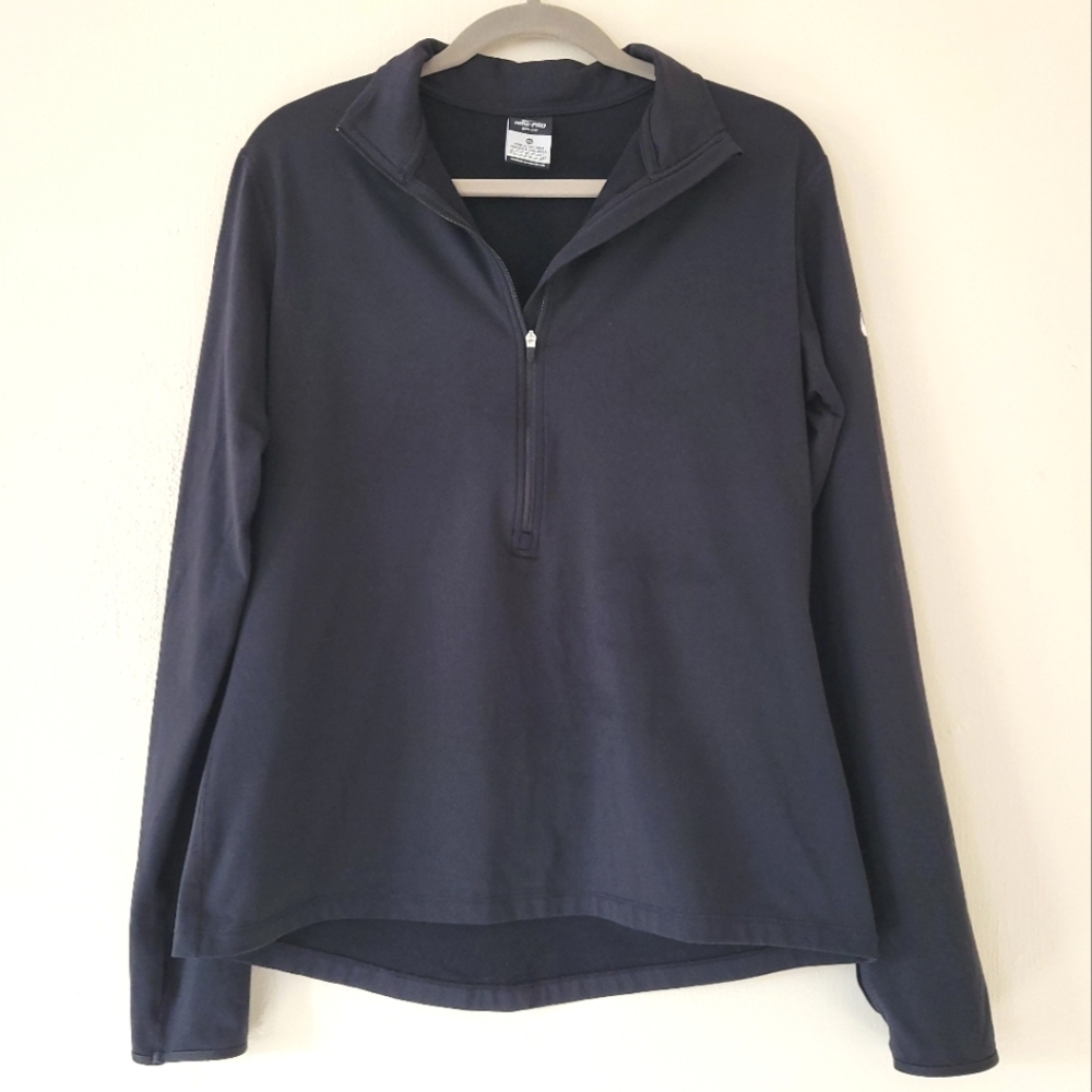 Nike Pro Women’s Dri-Fit XL Black 1/2 Zip Running Jacket Long Sleeve Pullover